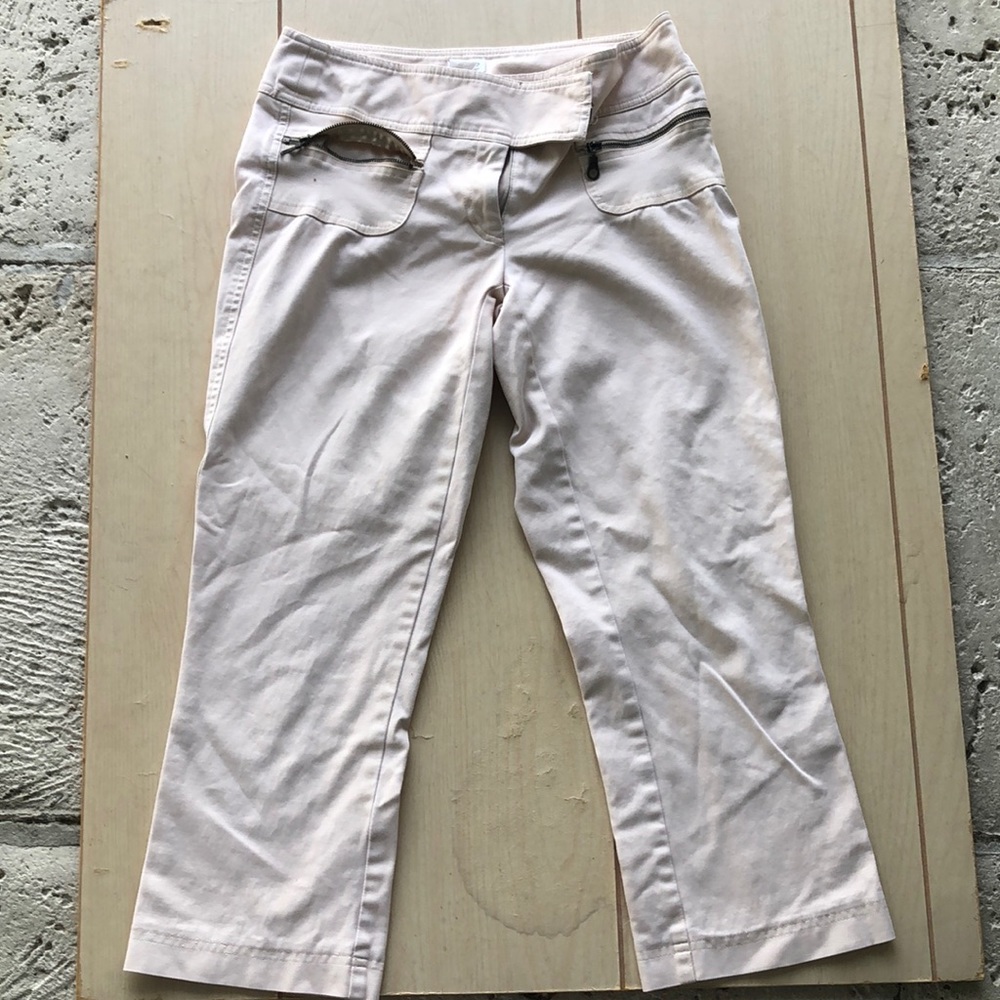 Cache Khacki Cropped Denim Pants